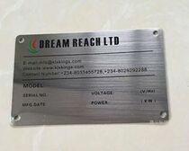  Manufacturers of machinery and equipment nameplate 316 stainless steel signs customized bronze titanium screen printing corrosion processing customization