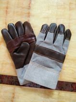 Electric welding short leather gloves head layer cow leather abrasion resistant anti-puncture welders welding labor protection heat insulation