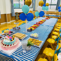 Disposable tablecloth party ins wind plastic rectangular graduation party decoration kindergarten childrens birthday tablecloth