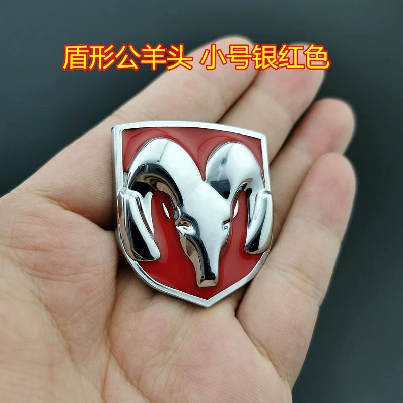 tem dán xe ô tô Logo xe DODGE Dodge Ram logo xe Kuwei Cool Bo sửa đổi logo đầu ram xe dán kim loại logo đuôi xe cá tính thương hiệu logo xe hơi tem dán nắp capo xe ô tô 