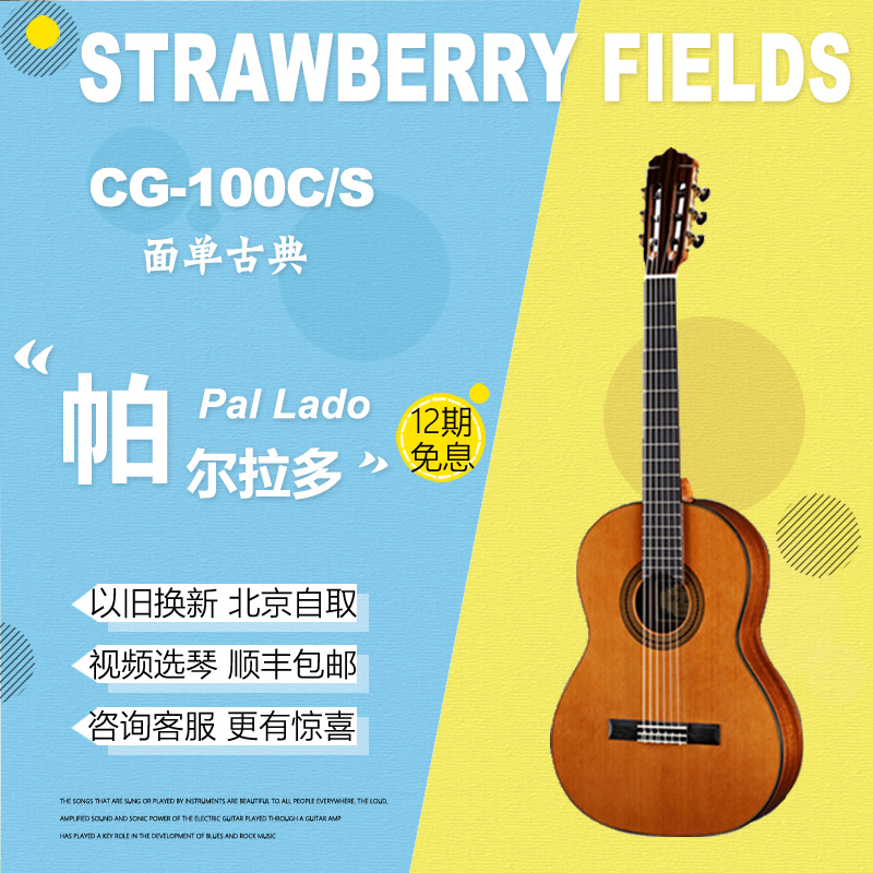 Spain Pal Lado Pal Lado Classical Guitar CG-100C Side Veneer Classical Guitar