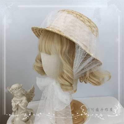 taobao agent Elegant beach straw fresh sun hat, Lolita style