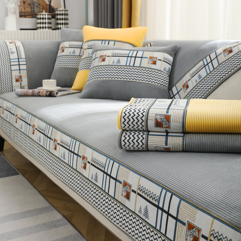 Corduroy sofa cushion four seasons universal non-slip cushion simple modern 2021 new sofa cover cover cloth towel