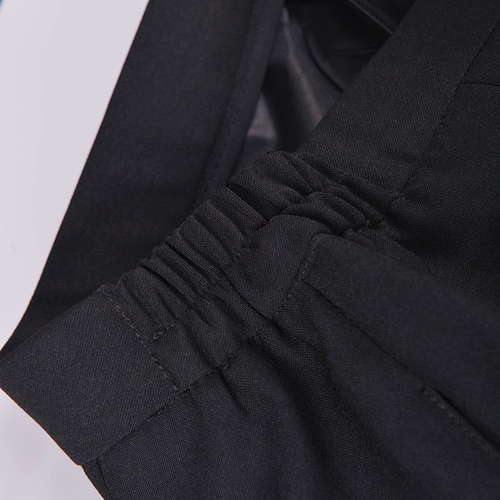 Рабочая летняя юбка, классический костюм, черная мини-юбка, с акцентом на бедрах