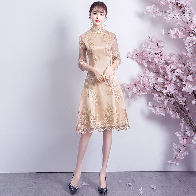  M+Champagne gold skirt  