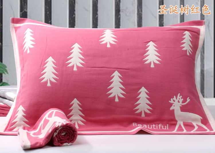 Chất liệu cotton hoàn toàn tăng độ dày bốn mùa phổ biến cho sinh viên vài chiếc khăn gối hoạt động khuyến mãi một cặp 5 lớp khăn choàng gối