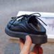 Children's small leather shoes 2024 spring new British style loafers versatile single shoes boys and girls black performance shoes