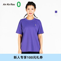 An Ko Rau all polyester loose Sports Leisure short sleeve T-shirt A0201TS09