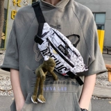 Мужская брендовая нагрудная сумка для школьников, японская модная сумка через плечо для отдыха, поясная сумка на одно плечо