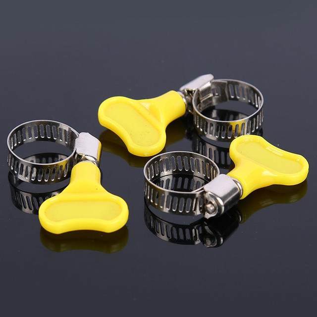 Hose hoop stainless steel handle type hoop clamp water pipe trachea hose clamp fixed buckle joint twist buckle ring frame