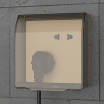 Misplaced five-hole socket waterproof case 86 type transparent bathroom switch open 5-hole power supply waterproof cover splash-proof box