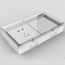 Type 86 Ming-fit double-position ultra-thin transparent adhesive socket waterproof cover toilet power switch splash-proof box