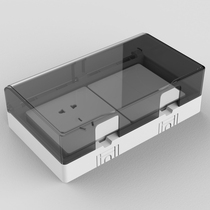 Stickup type 86 Ming-fit double-position switch panel protection lid indoor clear case Two-link power socket splash-proof box