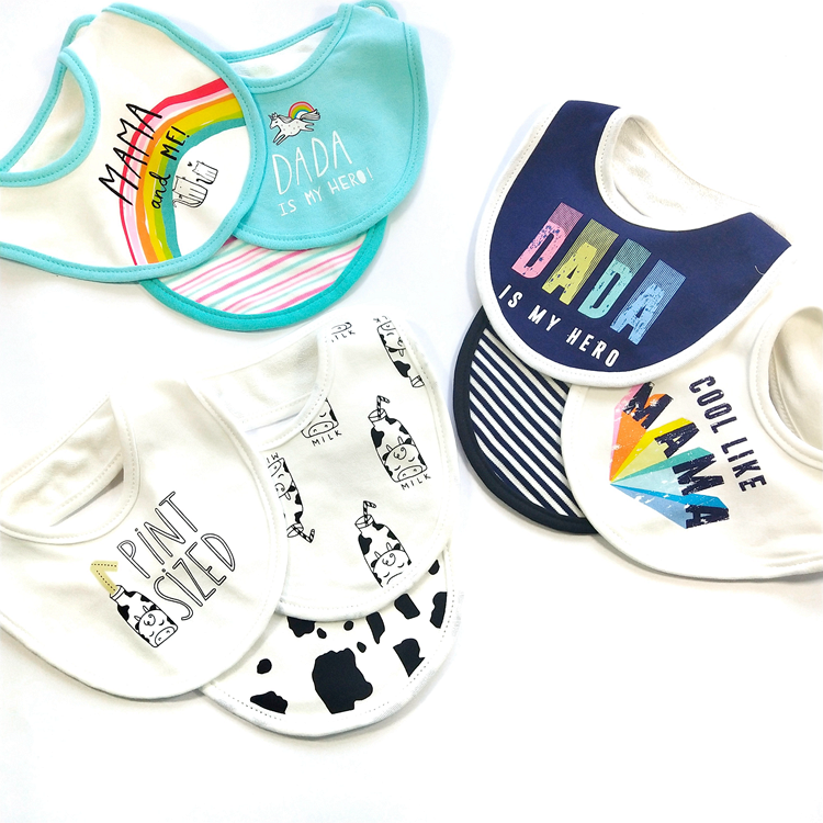 Baby enclosure Triangle Towel for male Bao Bao Pure Cotton Printed Round Saliva Towels Newborn Soft Anti-Vomit Milk Towel