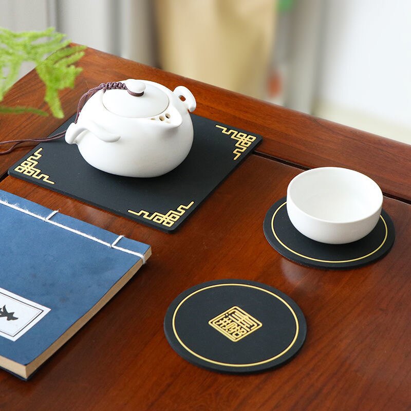 Chinese style cup cushion environmentally friendly soft rubber mat water cup cushion tea cup cushion kettle teapot heat insulation cushion ashtray Cushion Tea Cup Cushion-Taobao