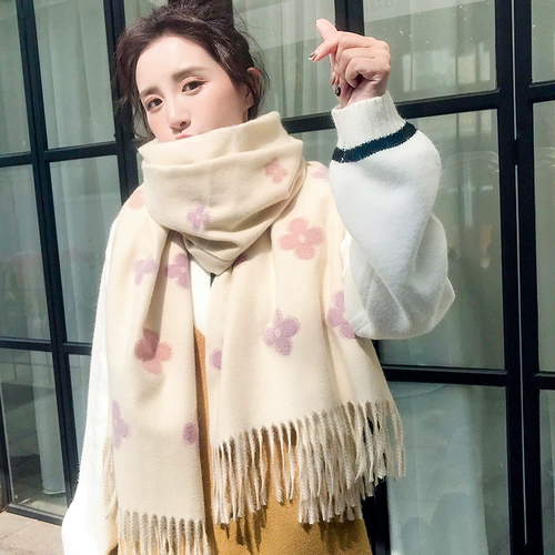 Демисезонный длинный шарф из искусственного меха, универсальная удерживающая тепло накидка, в корейском стиле, увеличенная толщина