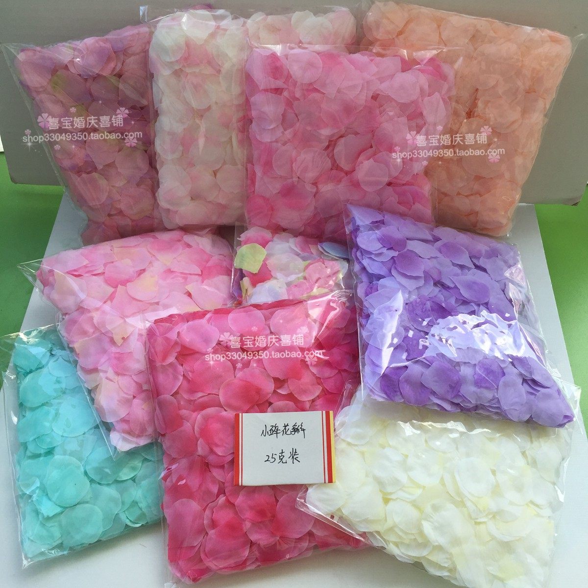 Free Ripping Fake Petal Emulation Petal Stage Sprinkled flower petals Peach Blossom Cherry Blossom with small crushed petals 25 gr loaded-Taobao