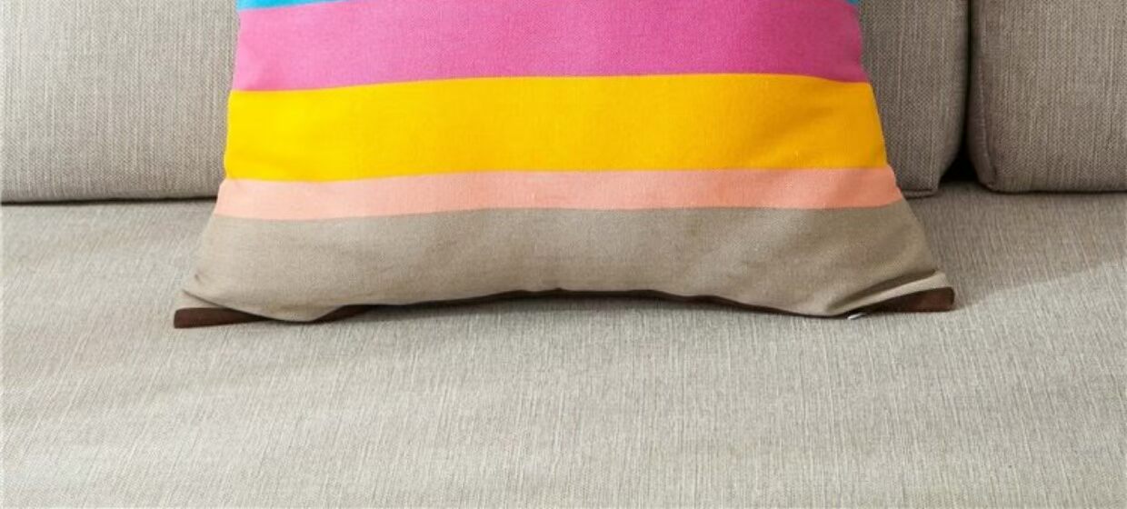 Vải cotton sọc gối sofa lưng xe đệm văn phòng eo vuông gối lõi giường tựa lưng gối tựa lưng sofa
