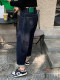大码牛仔裤女2025新款胖妹妹宽松显瘦直筒老爹哈伦裤梨形身材裤子
