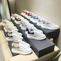 2021 spring new small white shoes female Joker thick bottom increased leather Yuan Shanshan same model