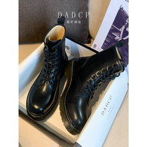 (Egg Ding Eslite) Martin Boots Female English style short single boots summer thin dr eight holes 1460 spring and autumn Black