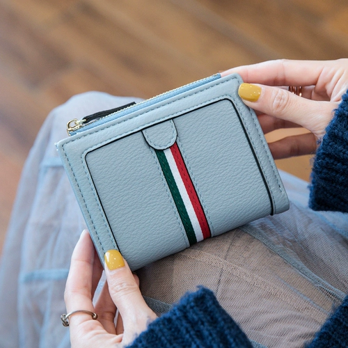 米印 Брендовый бумажник, короткая свежая складная сумка через плечо, милый кошелек, в корейском стиле