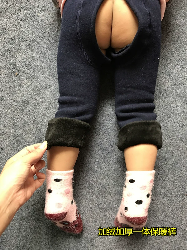 Bé trai và bé gái có thể mở file mùa thu đông cho bé mẫu dày cộng với quần legging nhung cho bé mùa đông quần cotton bé quần ấm quần xinh cho bé 