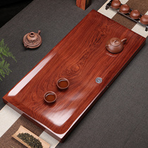 Senyu whole piece of Brazilian rosewood tea tray solid wood tea table kung fu tea set home Tea large tea tray meditation