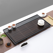 Senyu green wood grain Stone tea tray household drainage tea table tray simple rectangular dry bubble table
