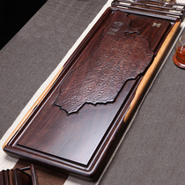 Senyu Kung Fu tea set tea tray household drainage Ebony whole tea tray dry bubble tea table solid wood