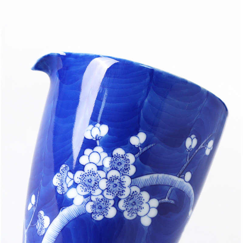 Blue and white ice mountain sound hand - made may well fair keller cup points of tea, tea sea jingdezhen ceramic tea set tea accessories