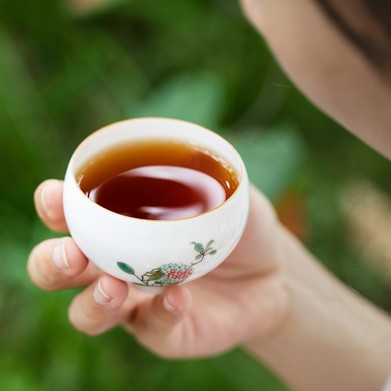 Mountain sound blessing, corning mercifully cup of jingdezhen pure manual painting sample tea cup pottery master kung fu tea cup