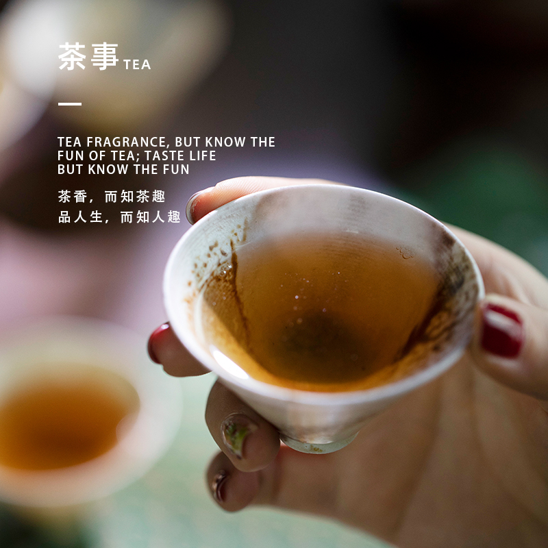 Firewood mountain contributor perfectly playable cup jingdezhen natural dust to make a fire unglazed ceramic masters cup cup by hand