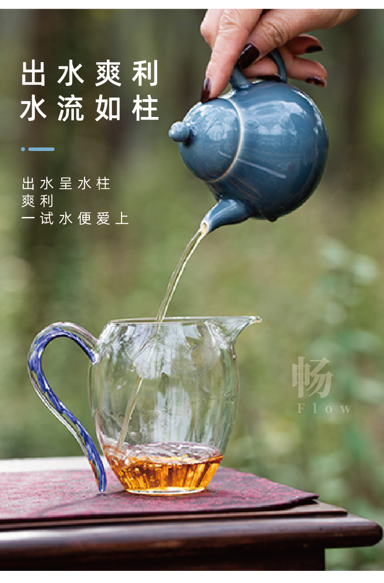 The Six color pear pot kung fu tea pot teapot single pot small jingdezhen temperature ore color glaze ceramic tea set