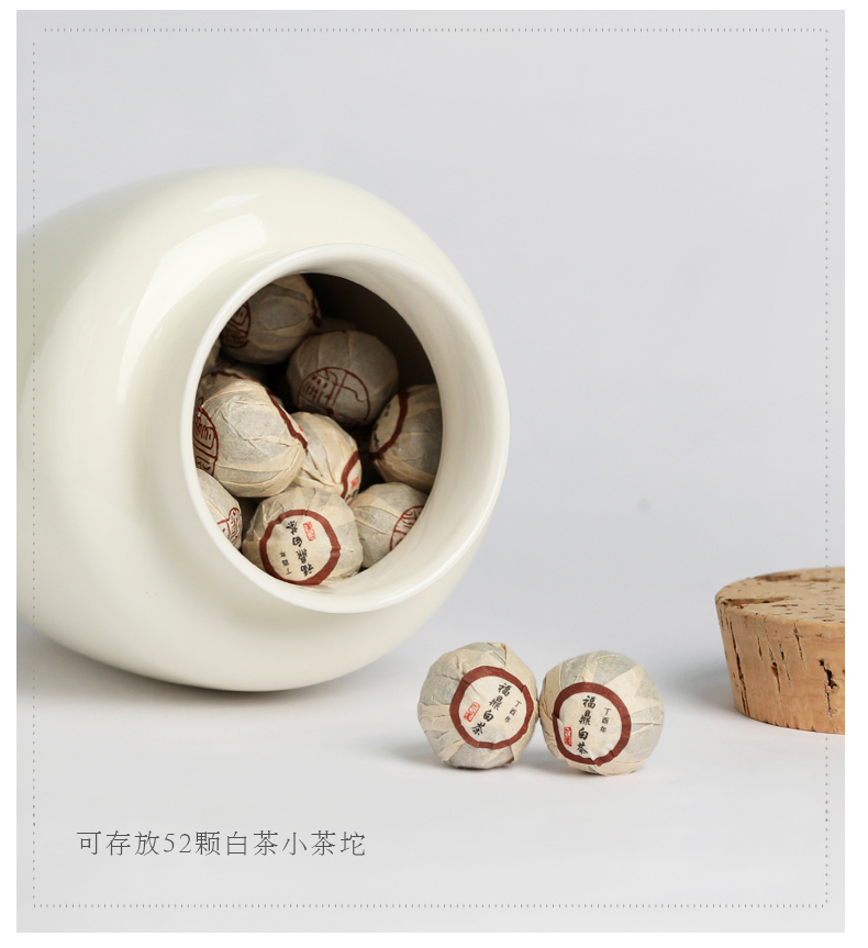Rations of required large tea caddy fixings half jins light seal POTS jingdezhen high temperature ceramic seal pot