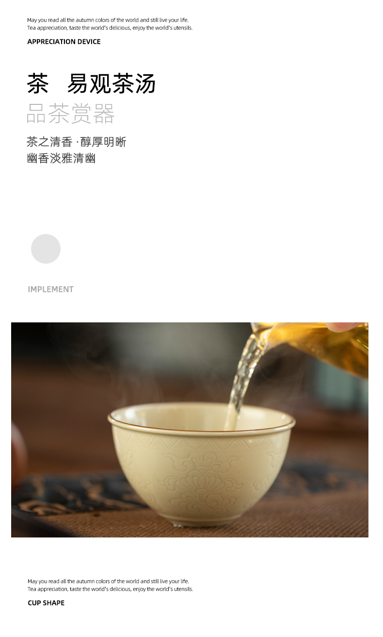 Jingdezhen up lie fa cup manual master cup cup single sample tea cup kung fu tea set small bowl