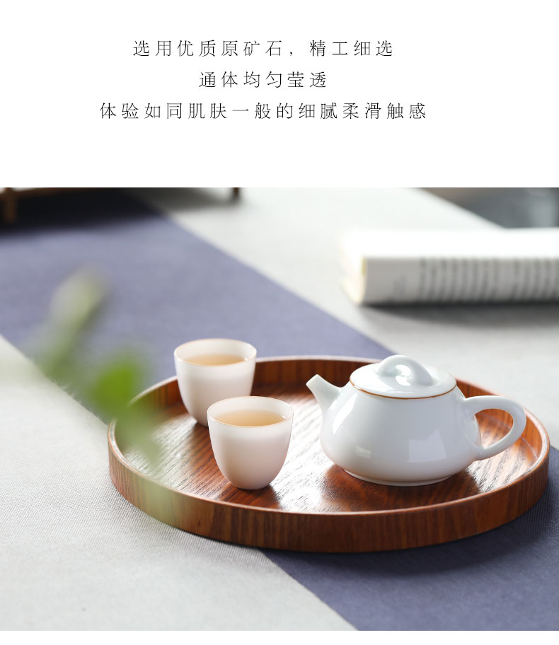 Sweet white glaze single pot teapot jingdezhen ceramic ball hole, kung fu tea set white porcelain pot of tea is little teapot level