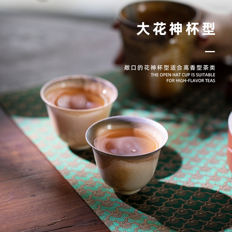 Jingdezhen pure manual firewood master cup ceramic kung fu tea set sample tea cup single CPU