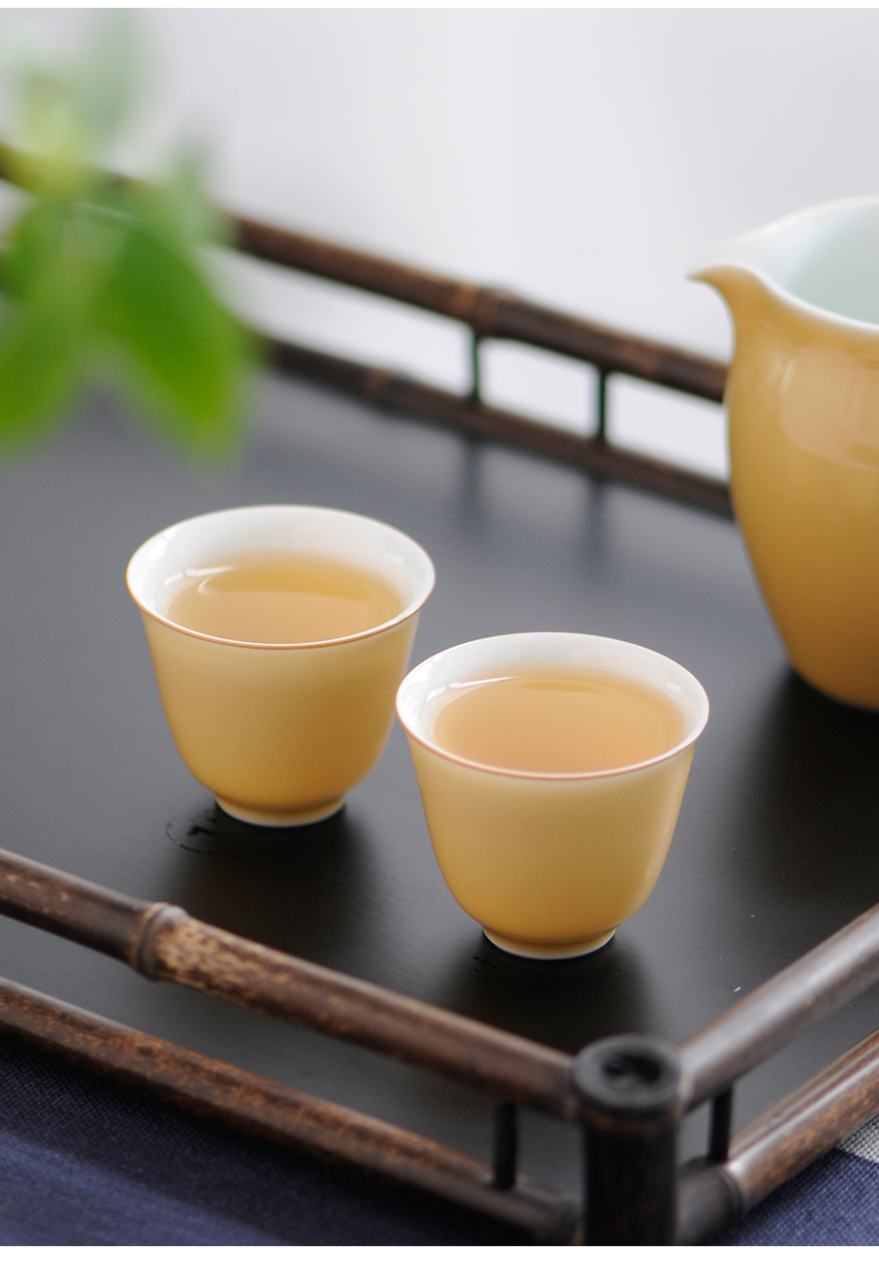 Ceramic cups kung fu masters cup sample tea cup small cups cups suit jingdezhen high temperature color glaze tea set