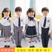Primary and secondary school students chorus performance costume childrens choir June 1 performance uniform British style school uniform graduation photo