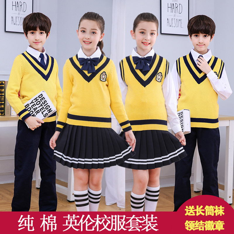 Primary and middle school students chorus performance clothing children's poetry recitation clothing British style school uniform kindergarten uniform class clothing