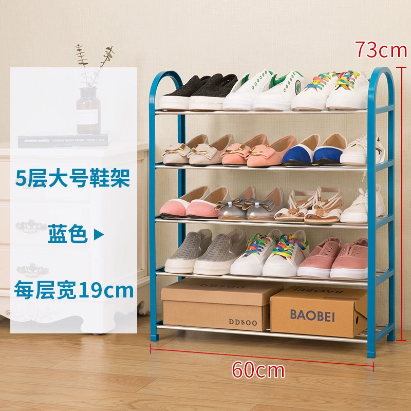 Giá để giày nhiều lớp lắp ráp đơn giản hộ gia đình kinh tế loại ký túc xá ký túc xá chống bụi không gian kệ - Kệ kệ gỗ để đồ