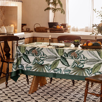 Plant love Ghana waterproof oil-proof green table Butian garden printed tea table cloth creative dining table cloth Home Custom Design