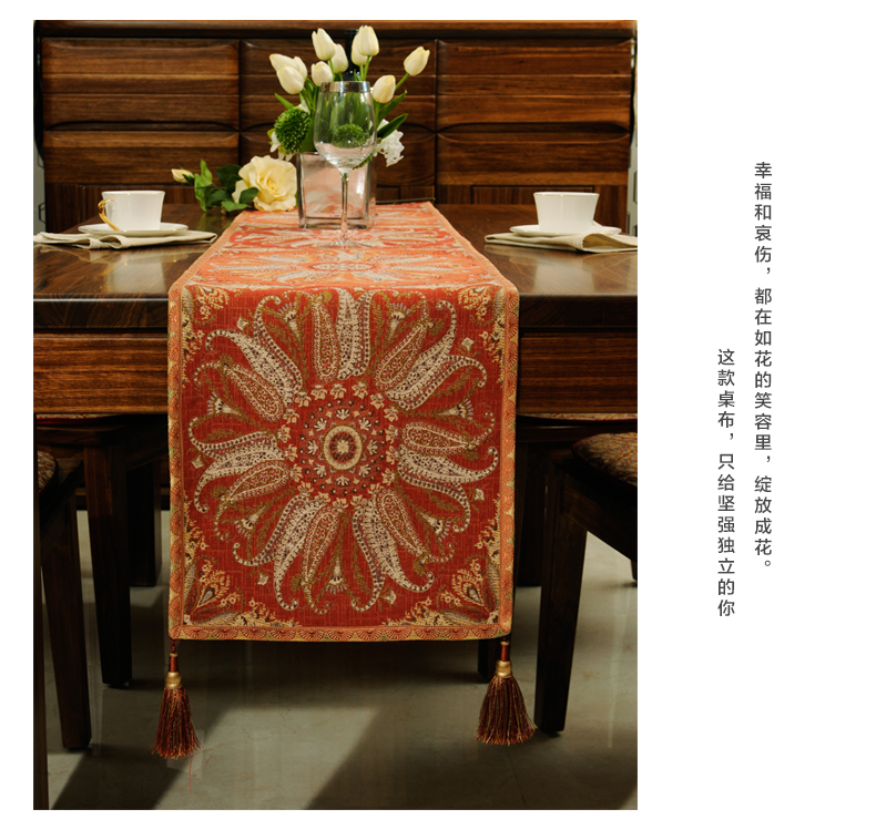 Crayon pie bảng cờ bìa linen kết cấu jacquard bàn cà phê vải Trung Quốc Mỹ Châu Âu hiện đại bàn tròn vải bộ