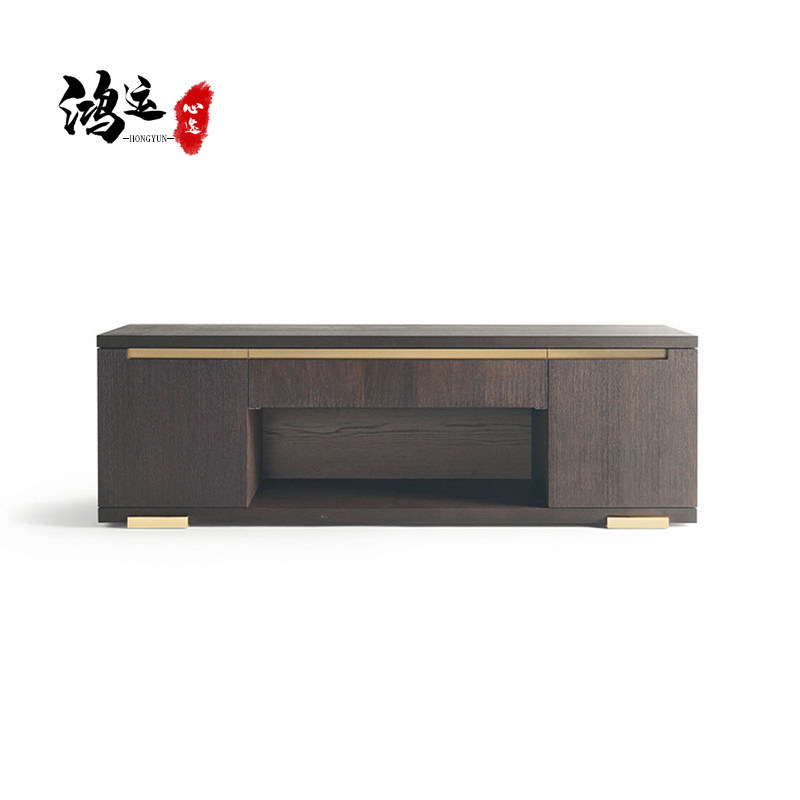 New Chinese minimalist modern TV cabinet-like panchayat home-room home solid wood TV cabinet modern furniture custom-made