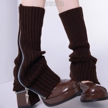 Socks legs fall winter legs snowy female boots and legs pile-and-legs heat zipper