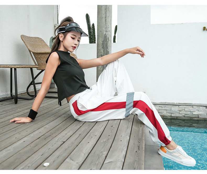 Mùa thu quần thể thao nhanh khô phụ nữ lỏng lẻo đóng cửa quần chùm chạy yoga quần thể dục mỏng quần nữ mùa thu - Quần thể thao quần gió thể thao nam