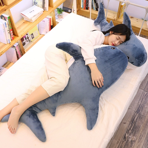 Плюшевая подушка, игрушка, большая белая акула, детская тряпичная кукла для мальчиков для сна