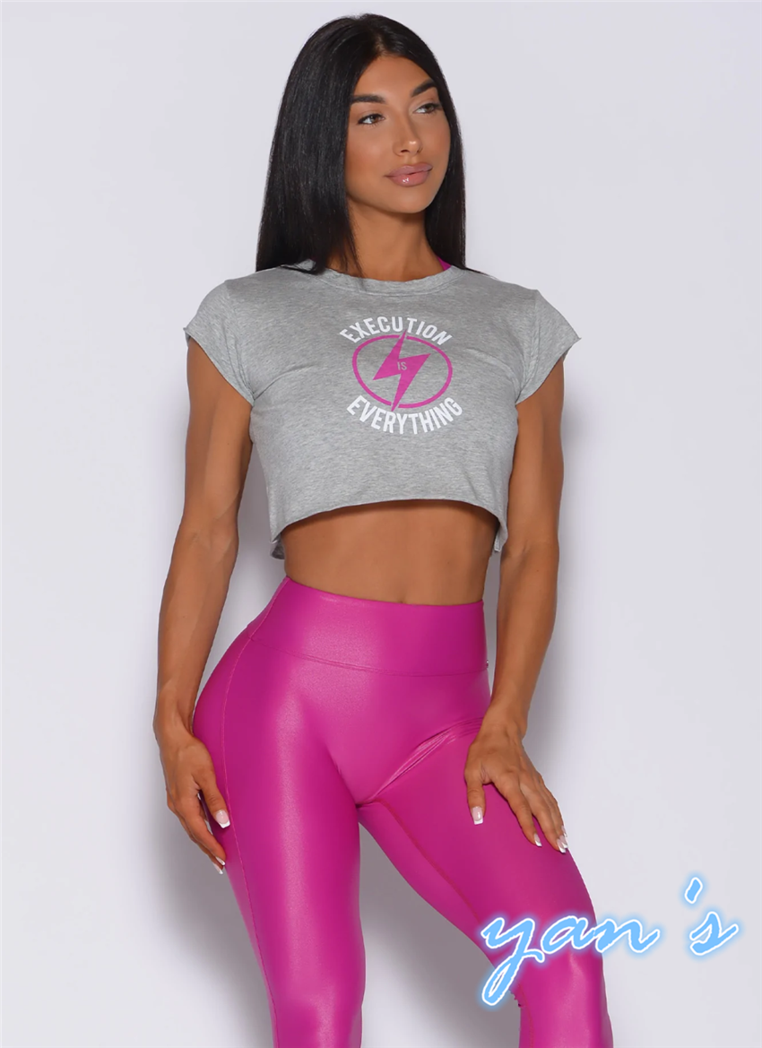YAN'S сша BOMBSHELL фитнес короткий рукав Футболка письмо куртка Женская Xia Tee подлинный 
