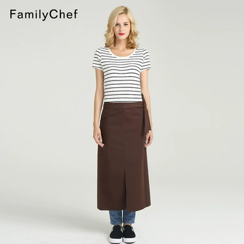 Мужской модный длинный фартук для работы, в корейском стиле, средней длины